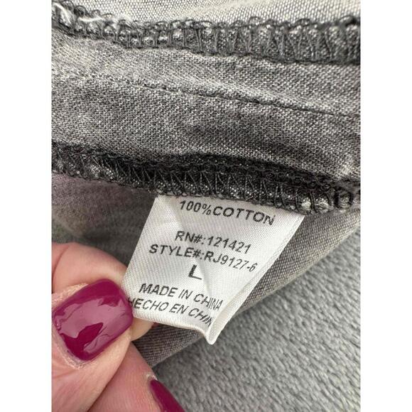 Ellison Gray Button Epaulettes Four Front Pockets Zipper Military Jacket L - Picture 3 of 9